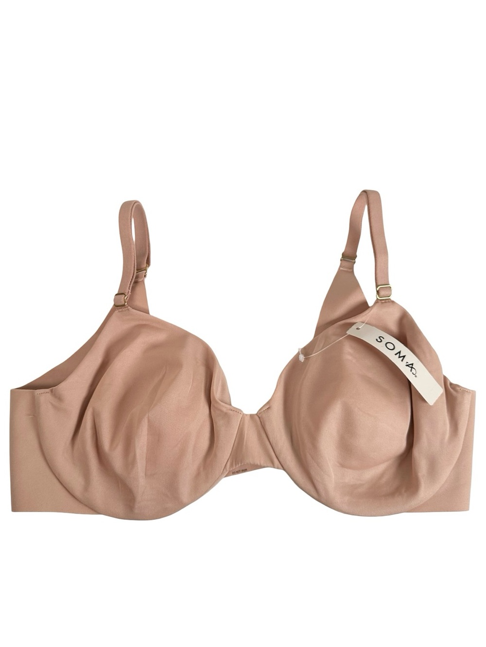 Soma Unlined Perfect Coverage Underwire Bra in Hush Nude Size 34C NWT